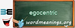 WordMeaning blackboard for egocentric